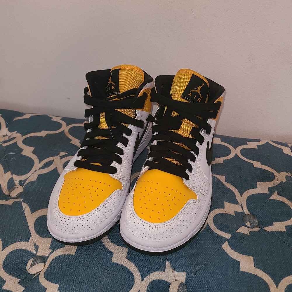 Gold black and white Jordan 1